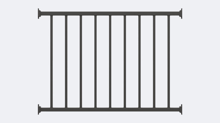 4.5' Guard Rail Section - No Post (V1)