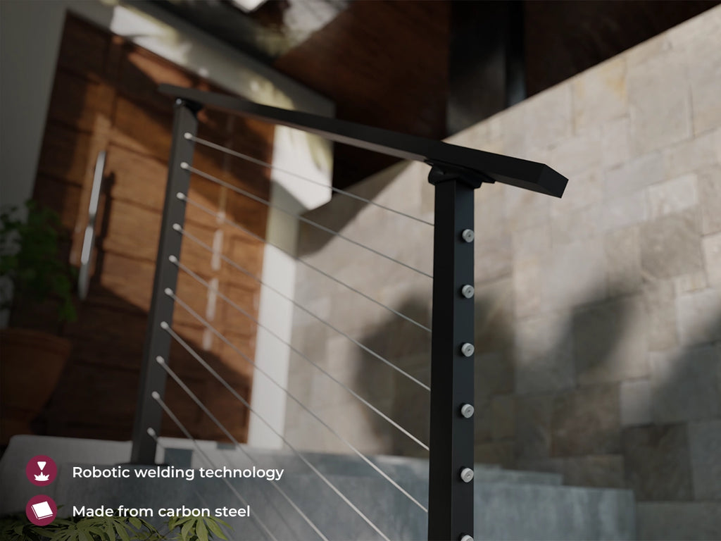 Cable Handrail Kit | Stair Cable Railing - CR Fence & Rail