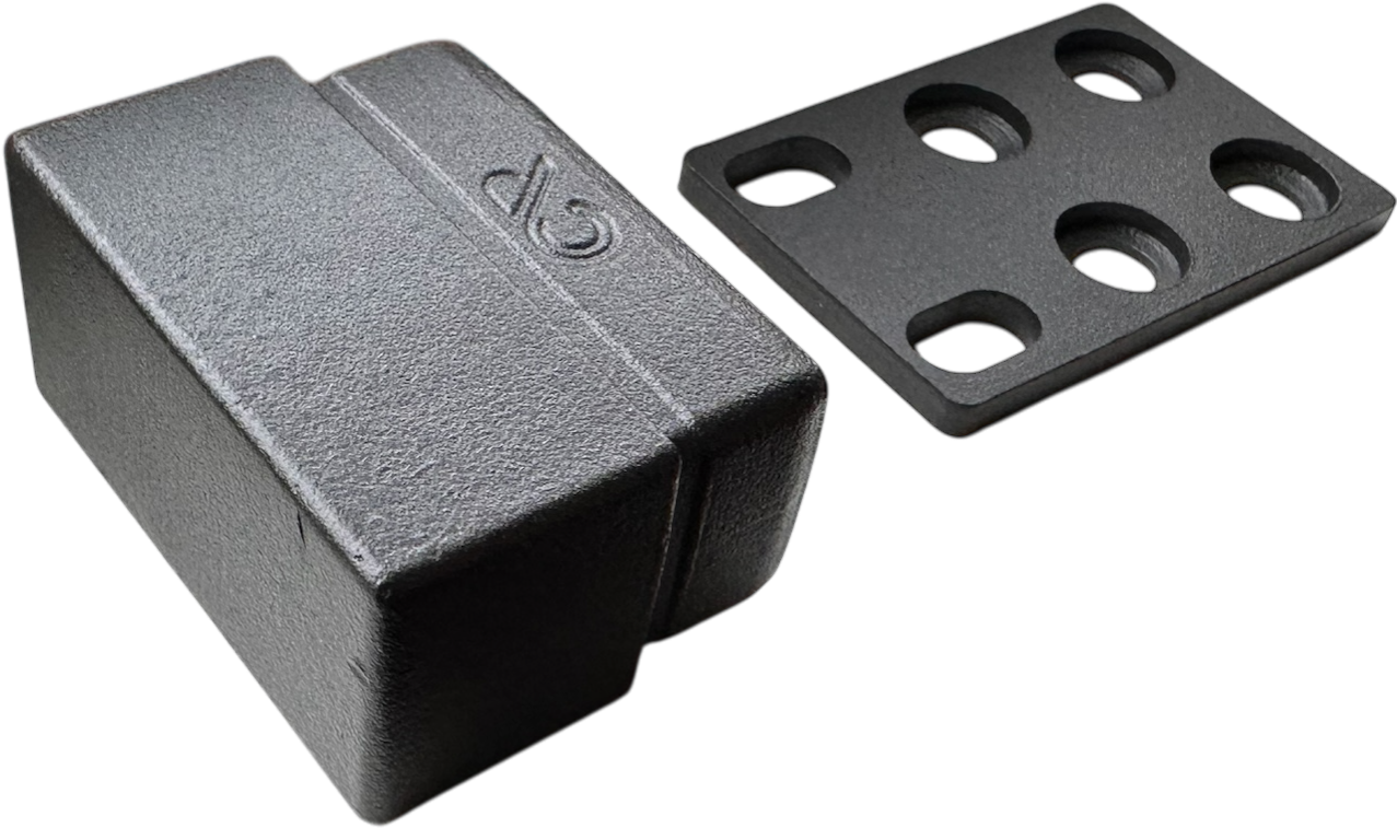 2x Top Rail End & Plate (Metal)