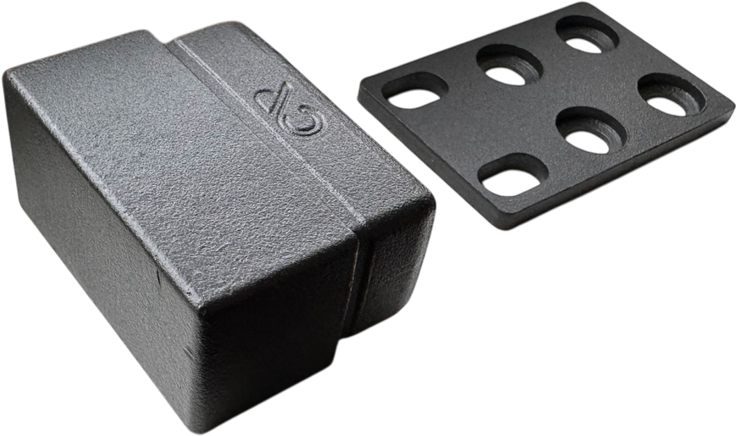 2x Top Rail End & Plate (Metal)