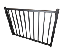 Load image into Gallery viewer, DIY Gate 4&#39;W x 3&#39;H - Black Adjustable Length Metal Picket Gate
